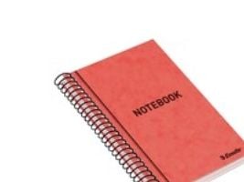 Esselte Notisbok , 140 x 90 mm, 50 ark, linjert, Rød, 50 ark, 55 g/m², Innbundet (hardcover)