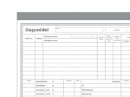 Mayland - Dagstimeseddel - 50 ark - 200 x 148 mm - dublett - blåpapirkopi - nummerert
