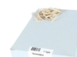 Kuminauhat, 100 x 5 mm, valkoinen, 1000 g:n pakkaus