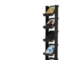 Brochurestativ Paperflow® Easydisplays med 5 hylder, sort