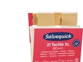 Plaster, Salvequick tekstil 6470, XL, pakke a 6 stk