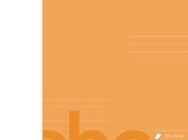 Skrivehæfte Bantex, 17 x 21 cm, 1/2 blank, 1/2 linjeret(8,5 mm), orange, 20 stk.