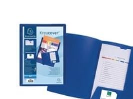 Presentasjonsmappe Exacompta Kreacover, A4, blå, pakke med 10 stk.