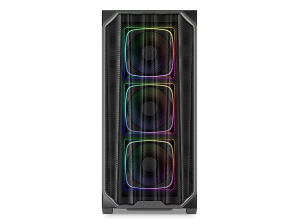 Sharkoon AK5M RGB, Midi Tower, PC, Sort, ATX, Micro ATX, Mini-ITX, Multi, PC-kabinettvifte