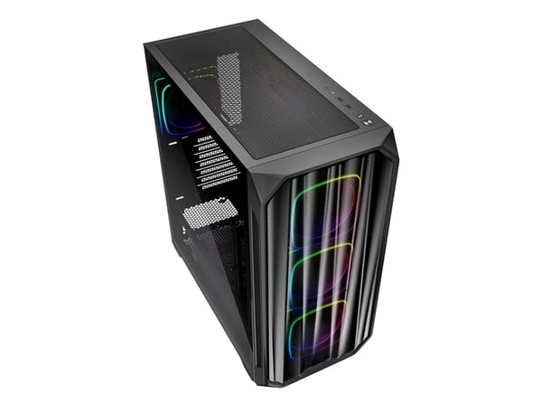 Sharkoon AK5M RGB, Midi Tower, PC, Sort, ATX, Micro ATX, Mini-ITX, Multi, PC-kabinettvifte