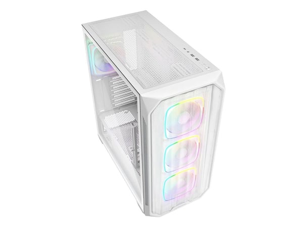 Sharkoon AK5M RGB, Midi Tower, PC, Hvit, ATX, Micro ATX, Mini-ITX, Multi, PC-kabinettvifte