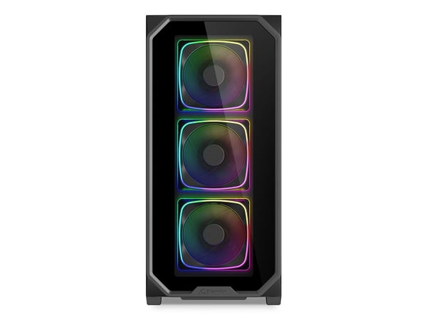 Sharkoon AK5G RGB, Midi Tower, PC, Sort, ATX, Micro ATX, Mini-ITX, Multi, PC-kabinettvifte
