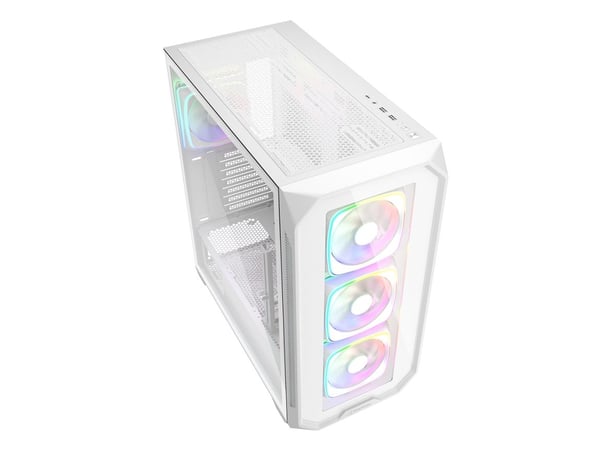 Sharkoon AK5G RGB, Midi Tower, PC, Hvit, ATX, Micro ATX, Mini-ITX, Multi, PC-kabinettvifte