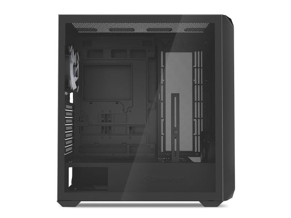 Sharkoon AK2 RGB, Midi Tower, PC, Sort, ATX, micro ATX, Mini-ITX, Flere, Kabinet fanerointijärjestelmä