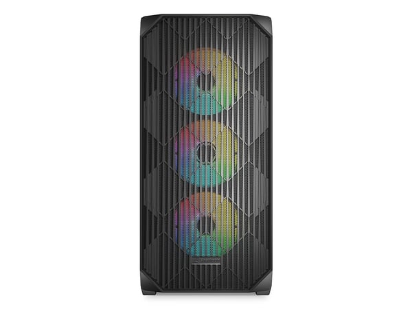 Sharkoon AK3 RGB, Midi Tower, PC, Sort, ATX, Micro ATX, Mini-ITX, Multi, PC-kabinettvifte