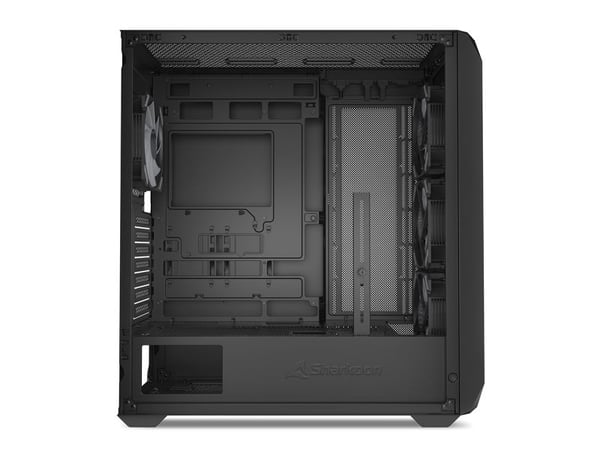 Sharkoon AK3 RGB, Midi Tower, PC, Sort, ATX, Micro ATX, Mini-ITX, Multi, PC-kabinettvifte