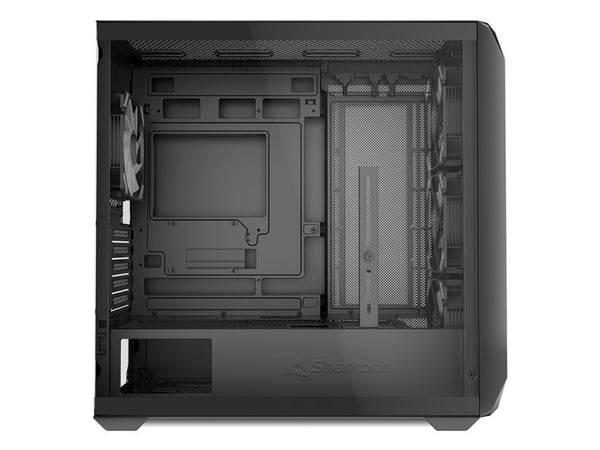 Sharkoon MK3 RGB, Micro Tower, PC, musta, mikro ATX, Mini-ITX, Multi, Kotelotuulettimet