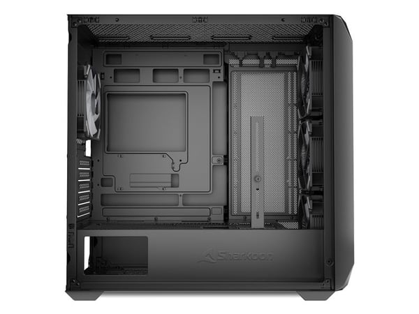 Sharkoon MK3 RGB, Micro Tower, PC, musta, mikro ATX, Mini-ITX, Multi, Kotelotuulettimet