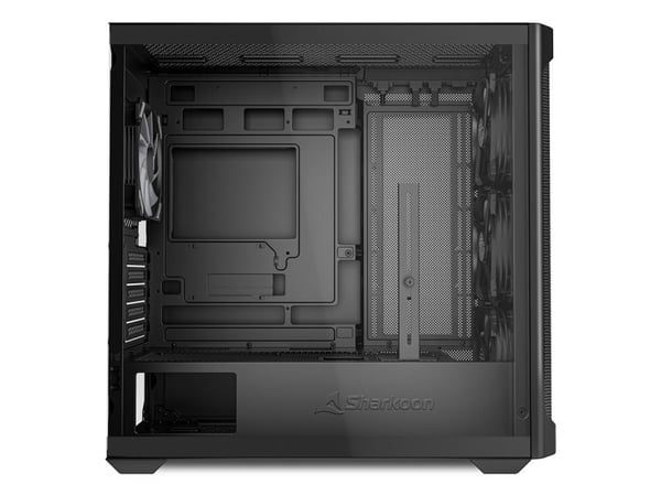 Sharkoon MK4W RGB Strip, Micro Tower, PC, Sort, Micro ATX, Mini-ITX, Multi, PC-kabinettvifte, Front