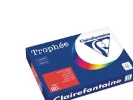 Clairefontaine Trophée, Universell, A4 (210x297 mm), 500 ark, 80 g/m², Rød, 2,5 kg