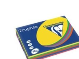 Clairefontaine 1708C, Laser-/Inkjet-utskrift, A3 (297x420 mm), 500 ark, 80 g/m², Blå, Grønn, Oransje, Rosa, Gult, 5 stykker