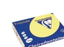 Farvet papir, Trophée, A4, 120g, 1207, påskeliljegul, pakke a 250 ark