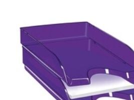 Brevbakke Cep Happy A4 transparent lilla (stk.)