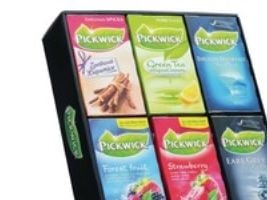 Te, Pickwick Sortiment display, med 6 stk a de 6 mest populære varianter