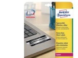 Avery Heavy Duty Laser Labels - Polyester - sølv - 50.8 x 96 mm 200 stk (20 ark x 10) merkelapper