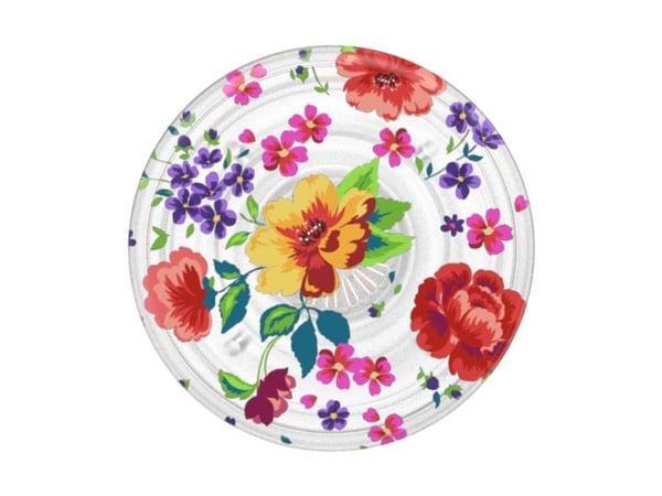 PopSockets 807390, Grepp, Multifärg, Transparent, Blommönster, Universal, 1 styck, 38,8 mm