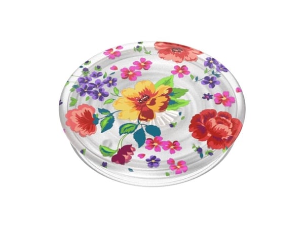 PopSockets 807390, Grepp, Multifärg, Transparent, Blommönster, Universal, 1 styck, 38,8 mm