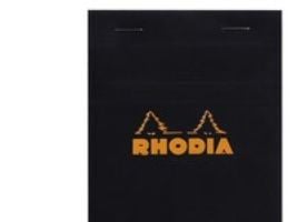 Rhodia 136009C, Bilde, Sort, A6, 80 ark, Linjerte ark, Mykt omslag foran og hardt omslag bak