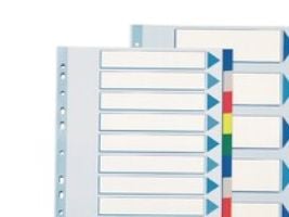 Esselte Hakemisto PP A4+, Tyhjä välilehtihakemisto, Polyvinyylikloridi (PVC), A4 Maxi, 245 mm, 297 mm, 1 kpl