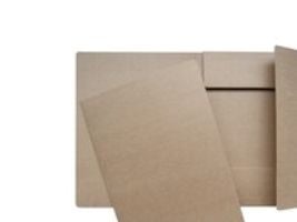 Klapmappe, 3-klap, brun karton, 600 g, A4,