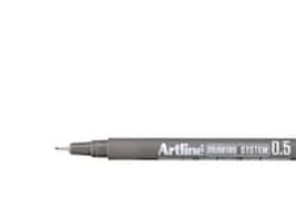 Artline EK-235, Musta, Musta, Harmaa, Metallinen, Pyöreä, Vesipohjainen muste, Ruostumaton teräs, 0,5 mm