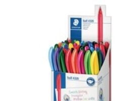 Kuglepen Staedtler® 4320, medium, 10 farver, pakke a 50 stk.