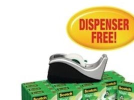 Tape, Scotch Magic, usynlig tape, inkl. dispenser, 10 ruller, 19 mm x 33 m