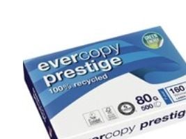 Genbrugspapir Evercopy Prestige recycled A4 hvid 80g - (5 pakker x 500 ark)
