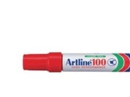 Permanent marker Artline 100, mejselspets, 7,5–12 mm, röd