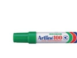 Pysyvä tussi artline 100, viisto, vihreä
