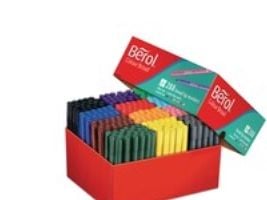 Fibertuscher, Berol Colourbroad, ass.farver, pakke a 288 stk