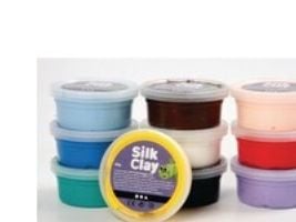Silk Clay standard, 40 g, pakke med 10 farver