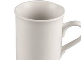 Krus, 10 cm, porcelæn, hvid