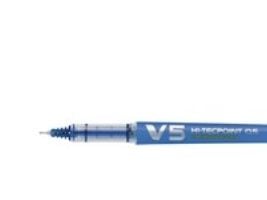 Rulpennor, PILOT V5 HI-TECPOINT, påfyllningsbar, 0,5 mm, blå, förp. 10 st