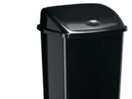 Affaldsspand, CEP, med svinglåg, 50 l, sort