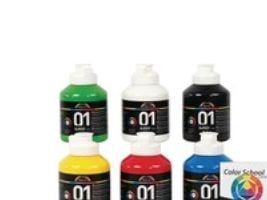 Akryylimaali a-color 01 - kiiltävä, 6 500 ml:n pulloa eri väreissä