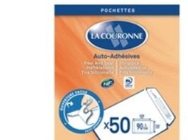 Konvolut La Couronne C5, 162 x 229 mm, 90 g, hvid, pakke a 50 stk.