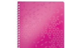 Anteckningsbok leitz wow, a4, linjerad, rosa