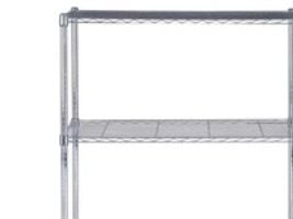 Reol alba chrome stål med 3 hylder medium