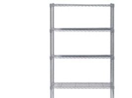 Reol Alba chrome stål med 5 hylder medium