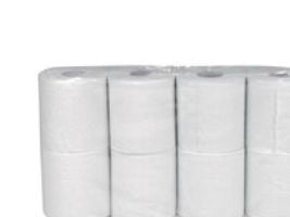 Toiletpapir, Abena, hvid, 2-lags, pakke a 64 ruller