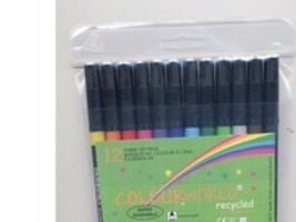 Miljøvenlige tuscher Colourworld kierrätetty - (12 stk.)