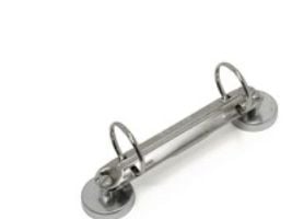 Ringmekanisme, Plast Petter, magnetisk, 30 mm, sølv