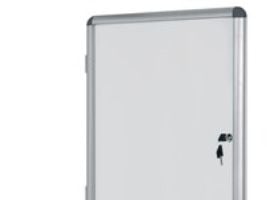 Opslagsskab glasskab Bi-Office med whiteboard til 9 x A4 ark