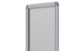 Rambyggnad Bi-Office Curled Snap displayram silver 21 x 29,7 cm A4